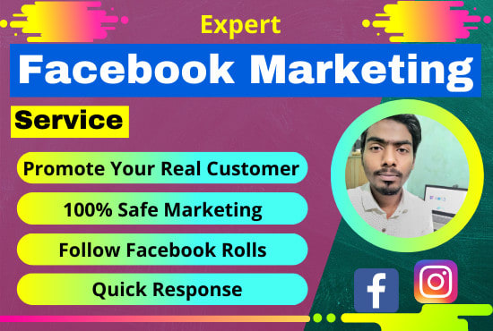 I will do facebook marketing specialist and promotion your business