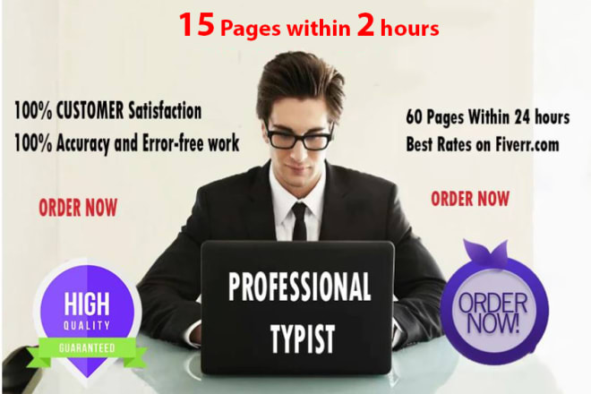 I will do fast typing job, retype scanned documents your pro typist