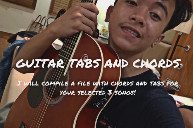 I will do guitar chords and tabs files transcription