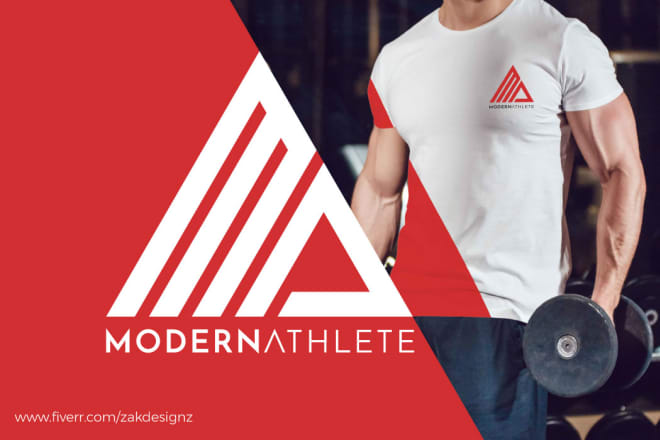 I will do gym athlete fitness brand modern logo design