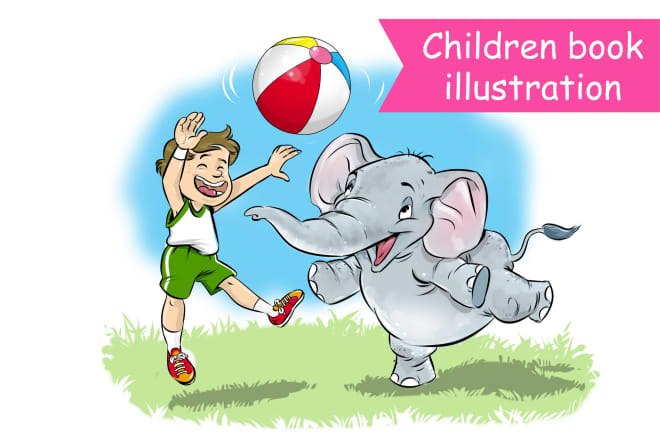 I will do interesting illustration for children book