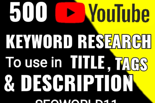 I will do keyword research to rank your youtube video
