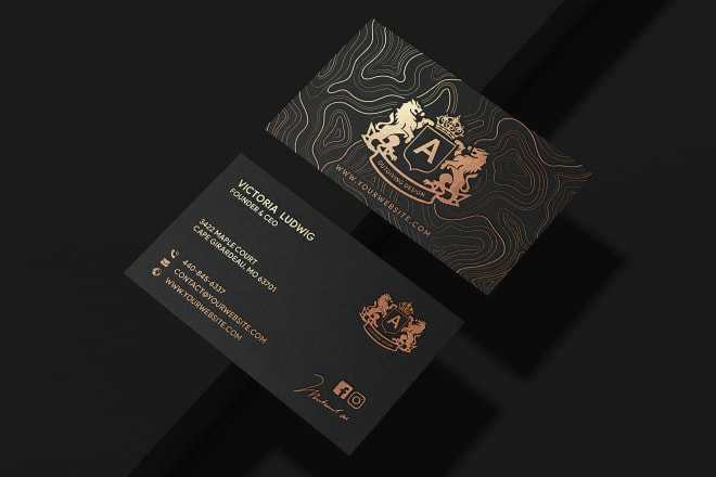 I will do luxury business card design and unique business card