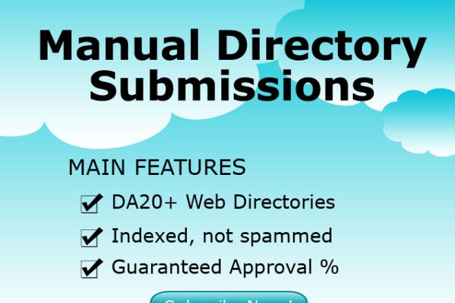 I will do manual directory submission service
