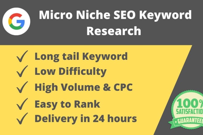 I will do micro niche SEO keyword research with competitor analysis