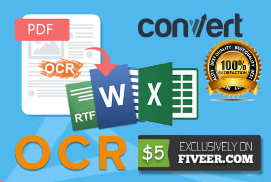 I will do ocr and convert images, PDF to word or excel
