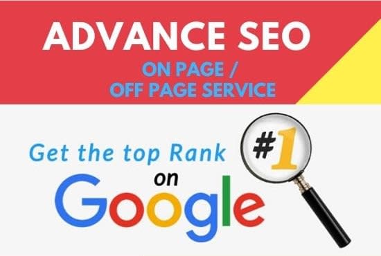 I will do on page and off page seo for google ranking
