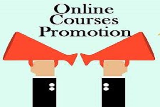 I will do online course promotion, thinkific and udemy promotion