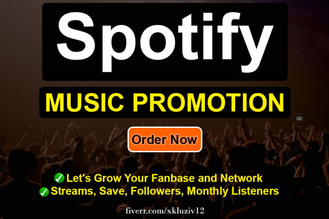 I will do organic spotify promotion and shoutouts music promotion