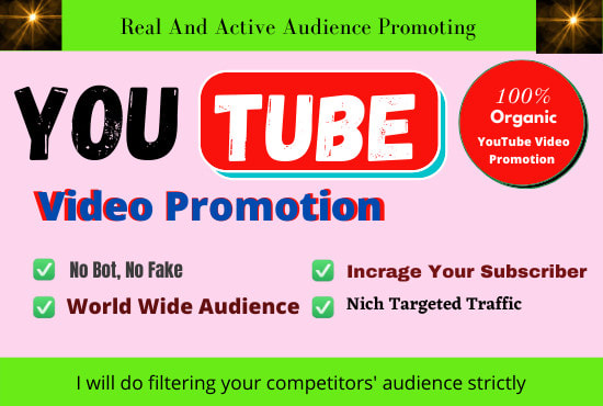 I will do organic youtube video promotion with top keyword