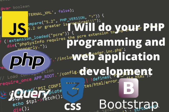 I will do PHP programming and web application development