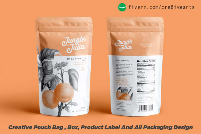 I will do premium pouch packaging design and stand up pouch bag