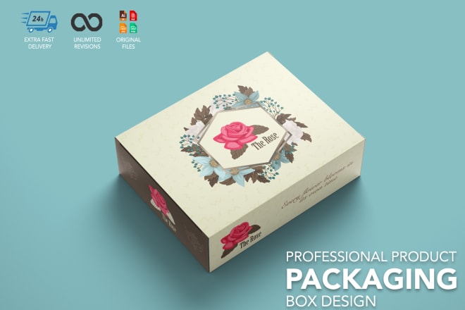 I will do product label and box packaging design with 3d images