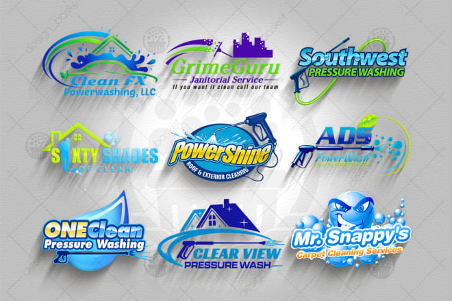 I will do professional cleaning, power or pressure washing logo