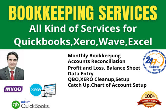I will do quickbooks,xero,excel bookkeeping for you