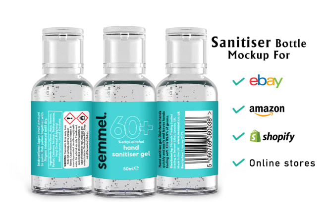 I will do sanitizer bottle design
