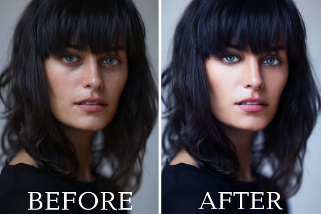 I will do skin retouch, photo editing, photo enhancement