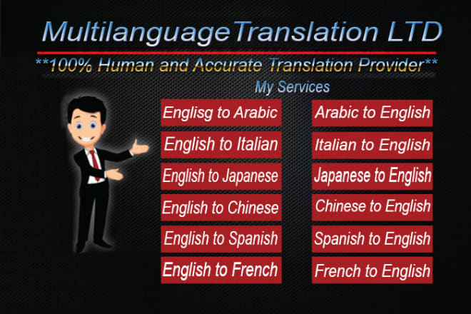 I will do translation from target your language