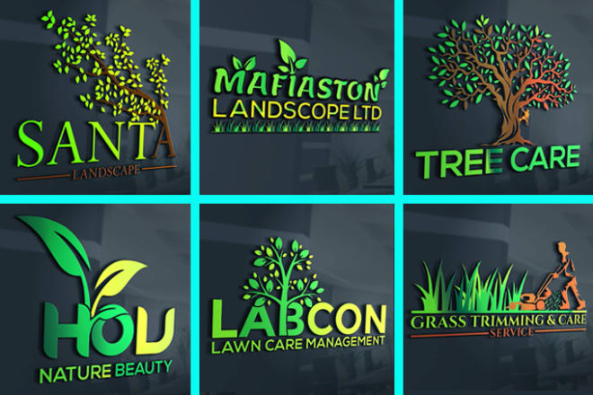 I will do tree care,grass trimming, lawn care, landscape logo