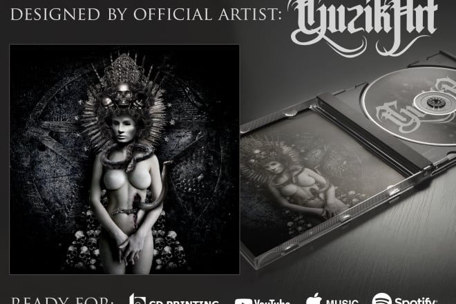 I will do unique rock metal cd art cover