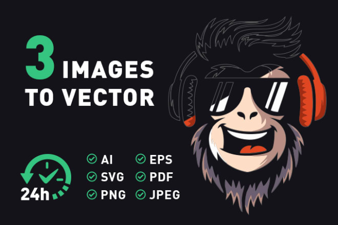 I will do vector conversion for 3 images in 24 hours