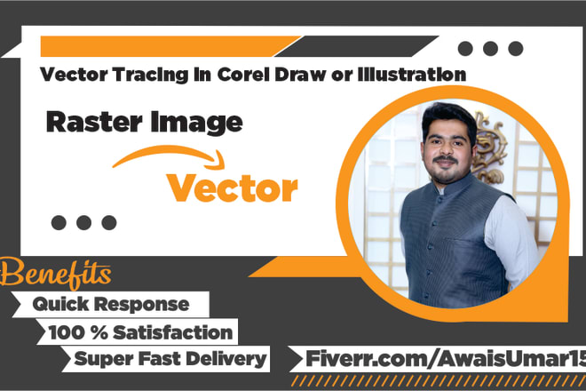 I will do vector tracing in coreldraw or illustrator