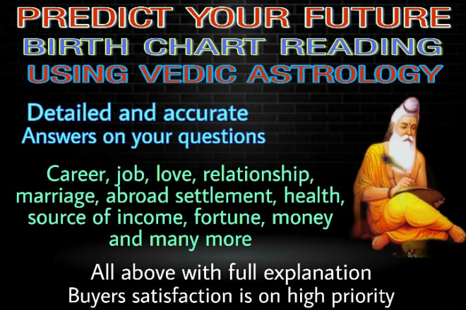 I will do vedic astrology reading of your birth chart