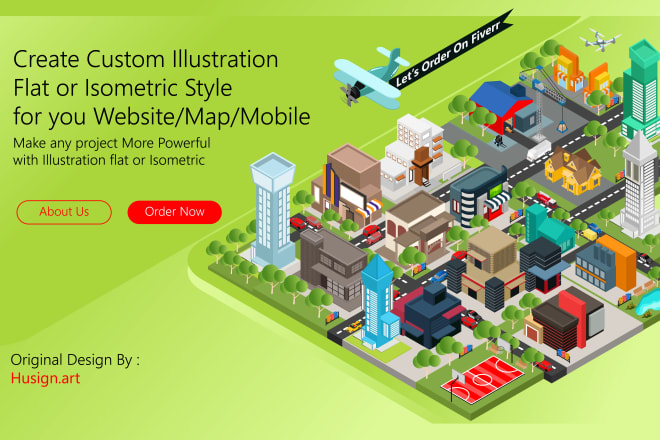 I will draw a awesome vector or isometric map illustration
