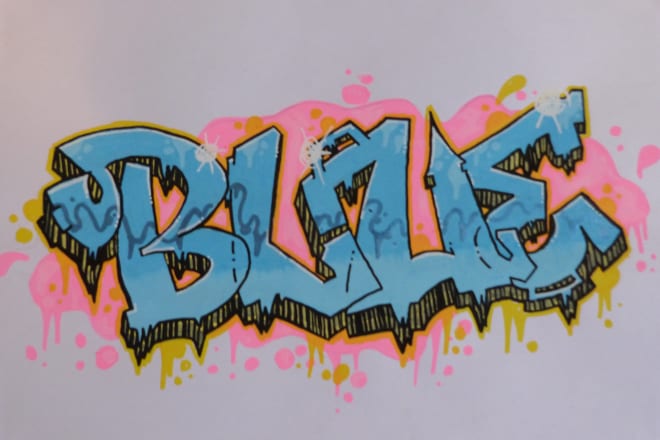 I will draw a name of your choice in a graffiti style