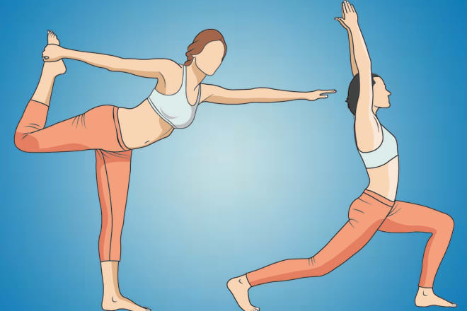 I will draw amazing yoga, fitness, workout, exercise or other pose illustrations
