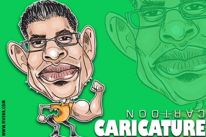 I will draw an amazing cartoon caricature from photo