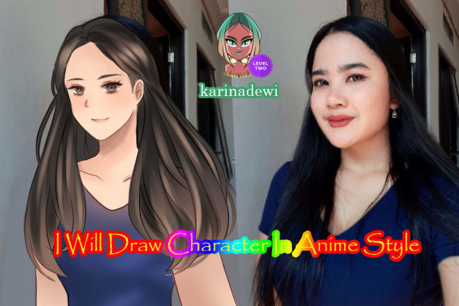 I will draw character in anime style