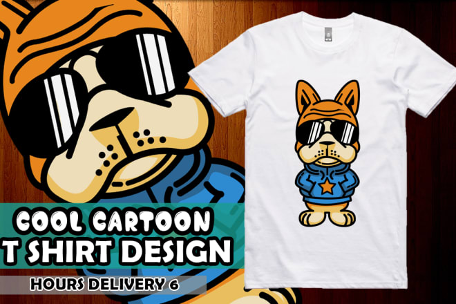 I will draw cool cartoon t shirt design