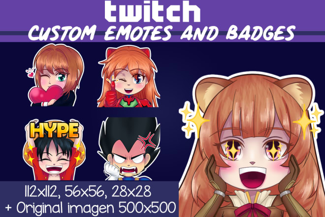 I will draw custom emotes for your twitch