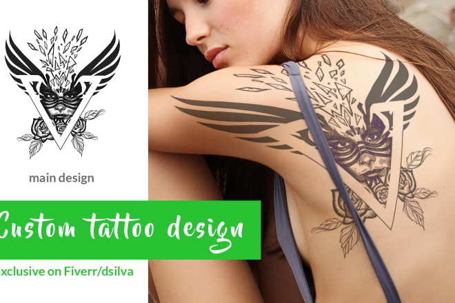 I will draw custom tattoo design, traditional, detailed sleeve or color drawing style