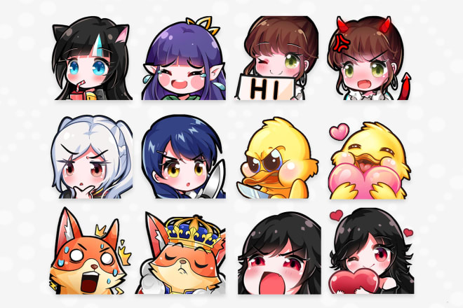 I will draw custom twitch emotes, sticker and badges for you