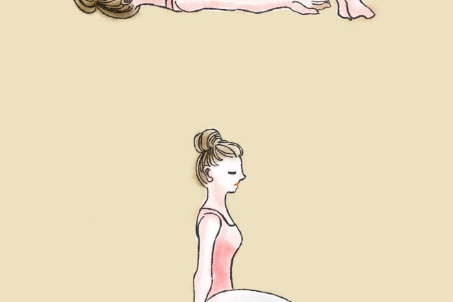 I will draw illustration for yoga and fitness workout in flat or watercolor style