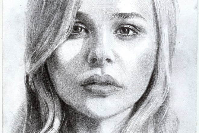 I will draw realistic pencil sketch portrait from a photo