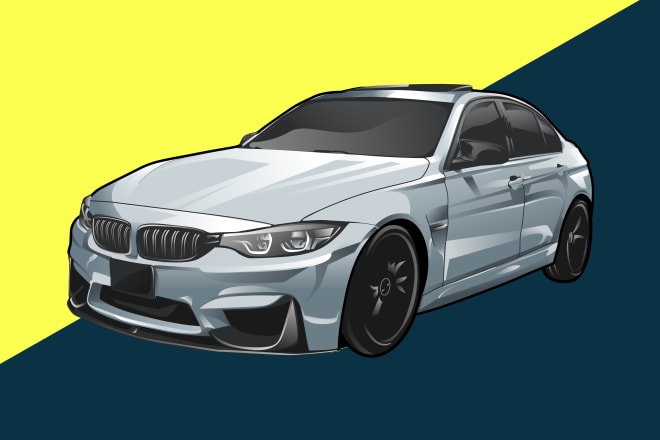 I will draw vector art cartoon from your car and free source files