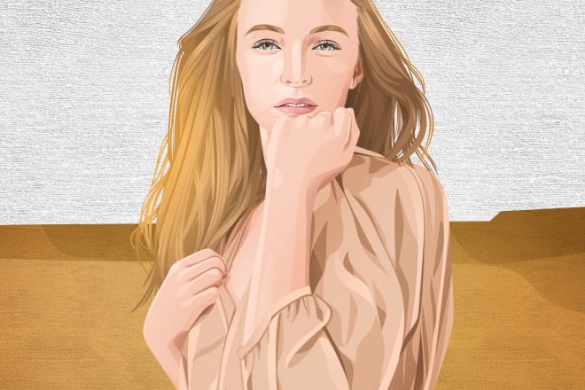 I will draw vector art from your photo