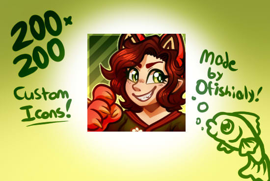 I will draw you a custom icon of any oc or character