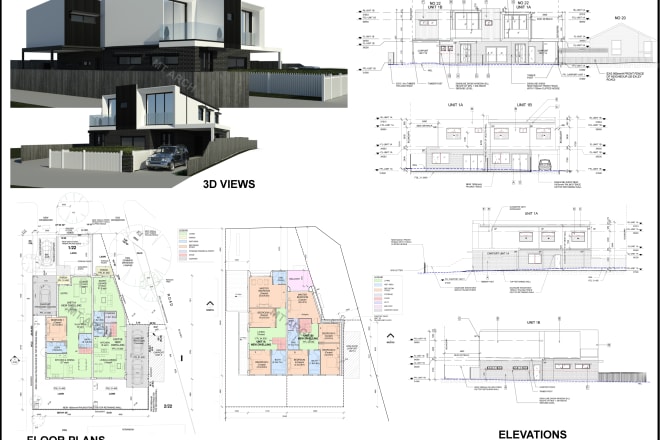 I will drawing floor plans, elevations by revit from your request