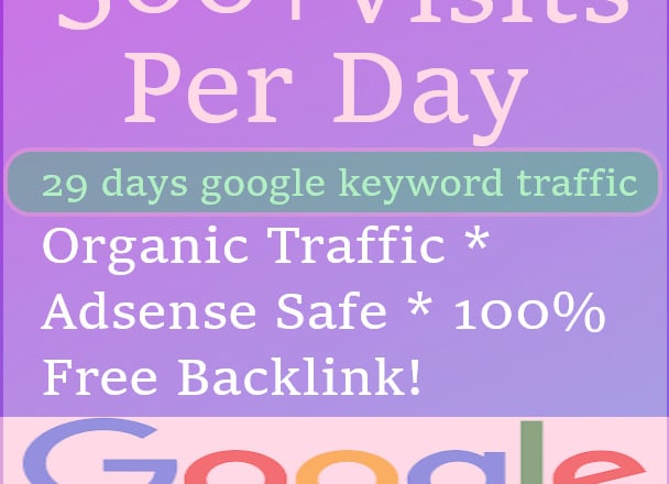 I will drive 29 days google organic search traffic using keywords