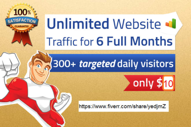 I will drive real website traffic from social media for 6 months