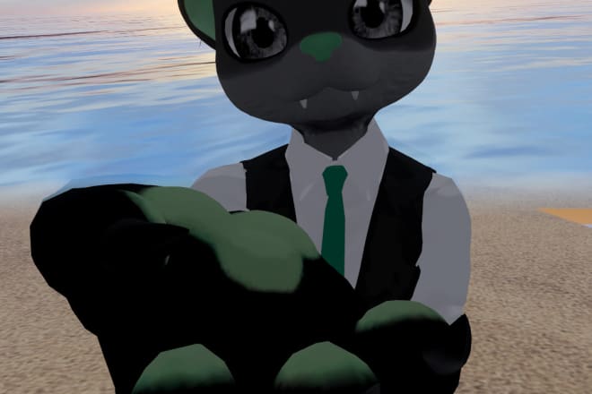 I will edit a vrchat furry avatar with props and animations av3 compatible