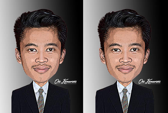 I will edit photos like caricatures within 24 hours