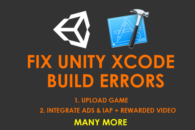 I will fix unity xcode build errors and upload game to appstore