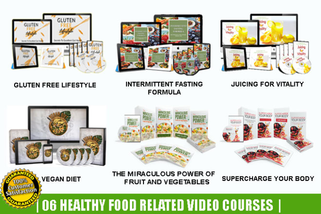 I will give 20 health and fitness related video courses, ebooks with resell rights