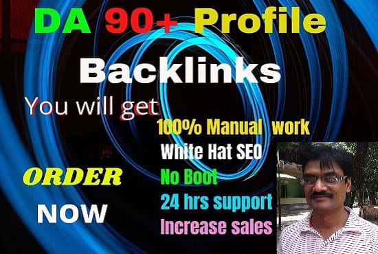 I will give da 90 plus dofollow profile backlinks