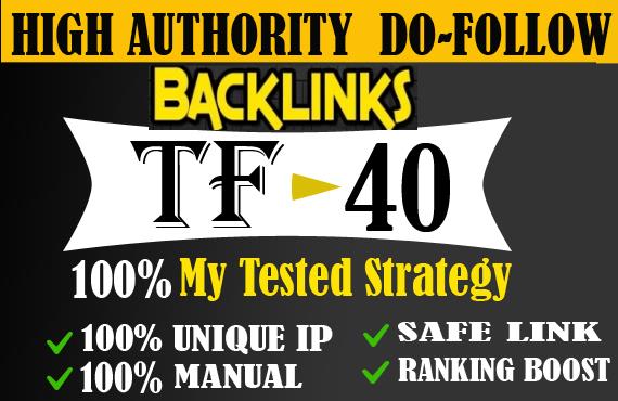 I will give high tf cf permanent dofollow backlinks for SEO